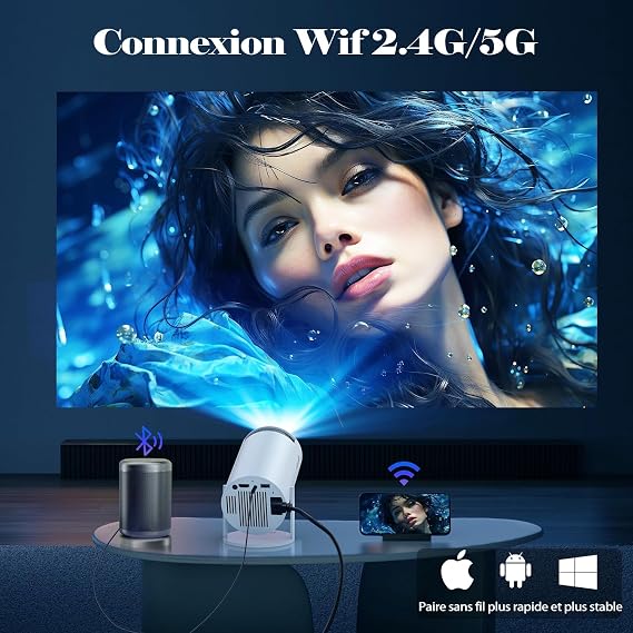 Smart Mini Projector with 4K 1080P Support Portable Projector
