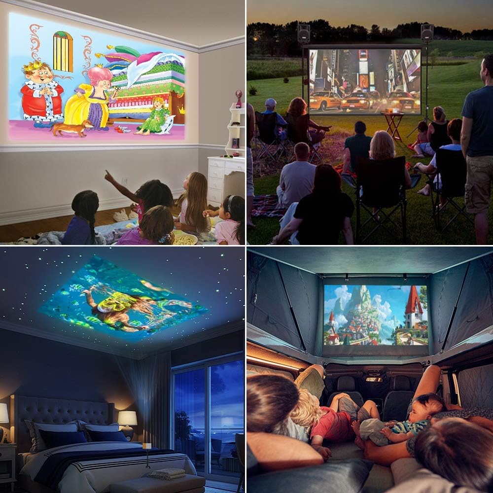 Smart Mini Projector with 4K 1080P Support Portable Projector