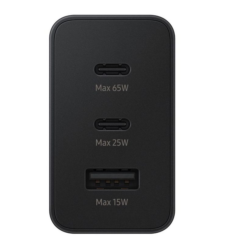 Samsung Original 3 Port Travel Adapter Trio 65W - Black With Cable